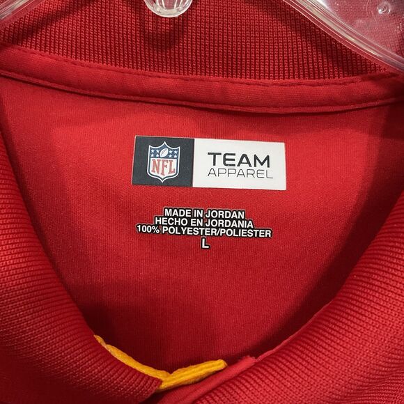 Kansas City Chiefs Red Polo Shirt NFL Team Apparel Performance Sz Lg - Picture 3 of 3
